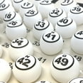 thumbnail image 6 of Mr. Chips Professional 1.57” (40 mm) White Single Number Bingo Balls - Ping Pong Style Balls for Manual Bingo Cage Only, 6 of 8