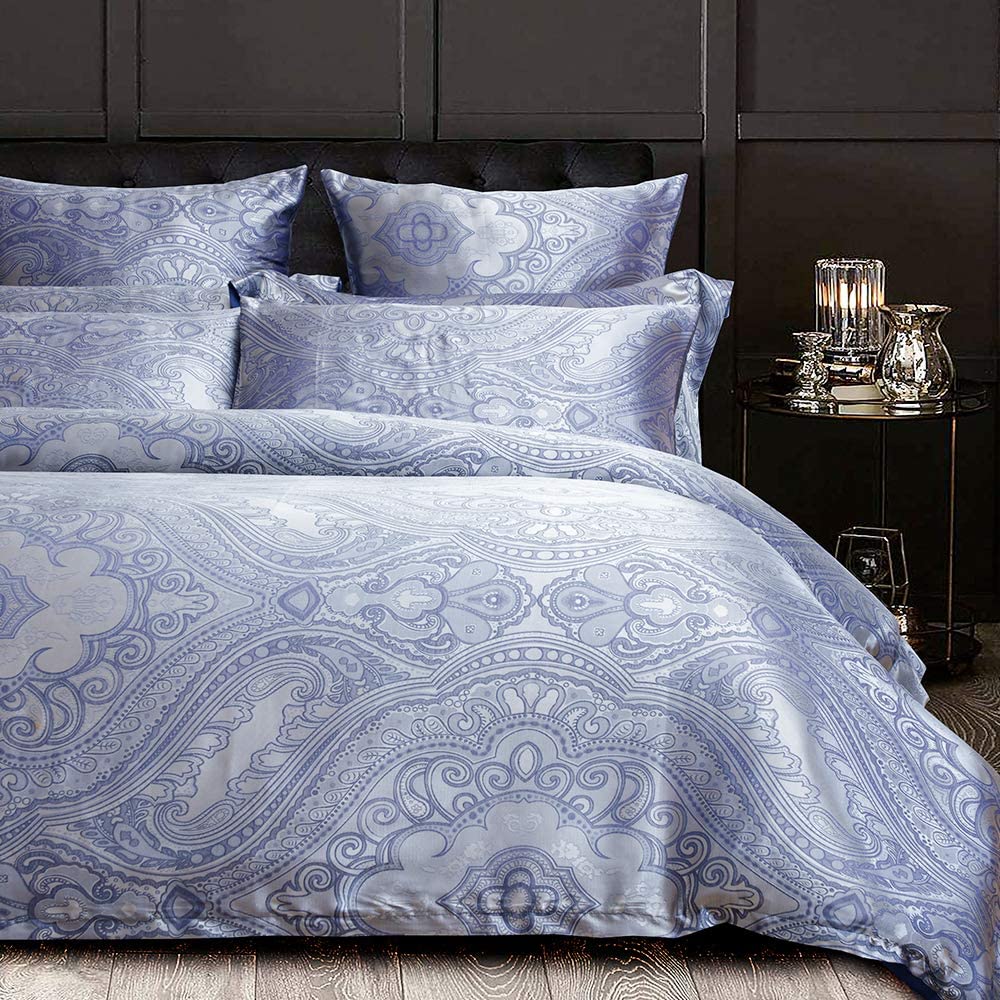 purple jacquard duvet cover
