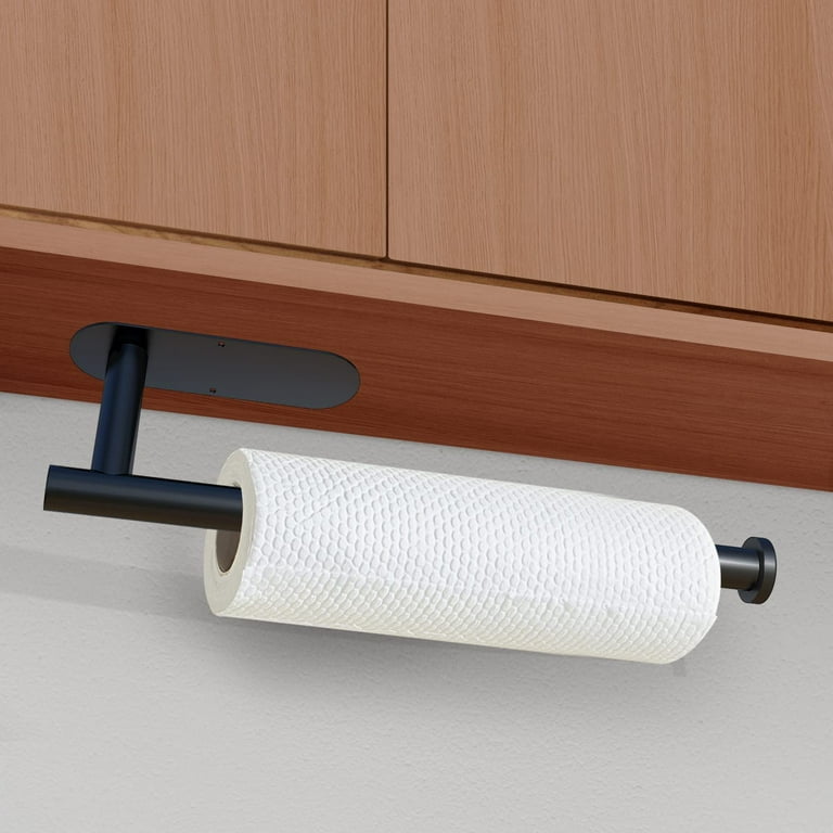  YIGII Paper Towel Holder Under Cabinet Mount - Self Adhesive Paper  Towel Rack or Wall Mounted for Kitchen, 12 Inch Bar - Fit All Roll Sizes,  Stainless Steel
