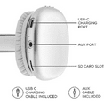 thumbnail image 5 of iJoy Ultra Wireless Headset with Microphone, 10-Hour Playtime, SD Card Slot, Backup Wired Option – Silver, 5 of 6