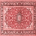 thumbnail image 1 of Ahgly Company Indoor Square Medallion Red Traditional Area Rugs, 5' Square, 1 of 4