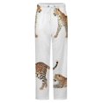 thumbnail image 5 of Four Leopards Elegant Spotted Cats Winter Female Pants Flannel High Waist Women Pants Lady Warm Straight Leg Plush Trousers, 5 of 7
