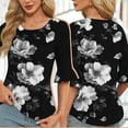 thumbnail image 2 of Camiseta con Capucha de Cuello Redondo de Estilo Étnico de Impresión de St. Patrick para Mujeres, 2 of 6