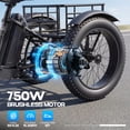 thumbnail image 2 of Gocio Peak 1000W Electric Tricycle, 20" x 4.0 Fat Tire Foldable Electric Tricycle, 48V 18AH Large-Capacity Battery E Trikes,7 Speed 3-Wheel Electric Bike for Adults UL2849 Certified, 2 of 13
