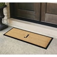 thumbnail image 2 of A1HC First Impression Natural Rubber Coir Molded 18-inch x 48-inch Monogrammed Double Doormat, 2 of 6