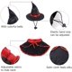 thumbnail image 3 of Capa de Halloween para mascotas, disfraz de Halloween, disfraz de Halloween para mascotas, sombrero de Halloween para mascotas, disfraz de gato y perro (M) Rojo Verde RV1016-0123997FYD, 3 of 5