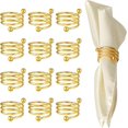 thumbnail image 1 of Set of 12 gold napkin rings and satin napkins, includes 12 satin napkins, napkin ring for dining table decoration, holiday gatherings, dinner parties, napkin rings, satin napkins., 1 of 5