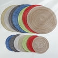 thumbnail image 4 of Round Placemats Set of 5 for Dining Table – Woven Heat Resistant Anti-Slid Cotton Kitchen Table Mats,Premium Heat Resistant Stain Resistant Non Slip Washable Multi-Use Placemats Table Mats, 4 of 5