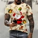 thumbnail image 4 of Camiseta de hombre Feliz Navidad alfabeto Santa 3d impreso manga corta cuello redondo pulóver ropa de hombre de gran tamaño camisetas de dibujos animados, 4 of 4