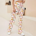thumbnail image 4 of Top-kevin Cartoon Champagne Bottle Yoga Pants Women Wide Leg Pants Casual High Waisted Straight Lace Up Lounge Sweatpants, 4 of 7