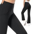 thumbnail image 6 of GymCope Women's Flare Pants, Flare Leggings for Women, Bootcut Workout Pants With 4 Pockets, Black L, 6 of 7