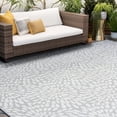 thumbnail image 6 of 8ft Round Water Resistant, Large Indoor Outdoor Rugs for Patios, Front Door Entry, Entryway, Deck, Porch, Balcony | Outside Area Rug for Patio | Gray, Floral | Size: 7'11'' Round, 6 of 6