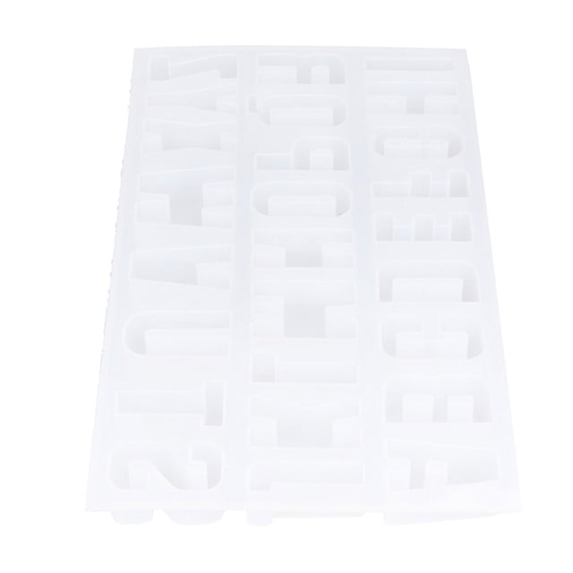 Fundición de herramientas de artesanía de bricolaje lavable, moldes de silicona, bricolaje hecho a mano para hacer letras 3D, joyería, llavero, collar, adornos Amonsee NO