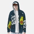 thumbnail image 4 of Kll Avocado In Space1 Print Men'S Women’s Upf 50+ Sun Protection Outdoor Hoodie Jacket Long Sleeve Fishing Hiking Performance Shirt- X-Large, 4 of 8