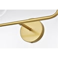 thumbnail image 6 of Living District Genesis 2-Light Iron & Glass Bath Sconce in Brass/Clear, 6 of 6