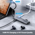 thumbnail image 3 of Hub USB C HUBFINDER 9 en 1 con suministro de alimentación de 100 W para iPad, 3 of 7