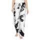 thumbnail image 1 of Balery Monochrome Flying Ravens Pantalones de pijama para mujer, pijamas ultraligeros, pantalones de estar por casa-X-Large, 1 of 6