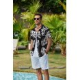 thumbnail image 5 of COOFANDY Mens Plam Tree Shirt Short Sleeve Button Down Hawaiian Shirt Summer Beach Vacation Wear Casual Tropical Shirts, 5 of 6