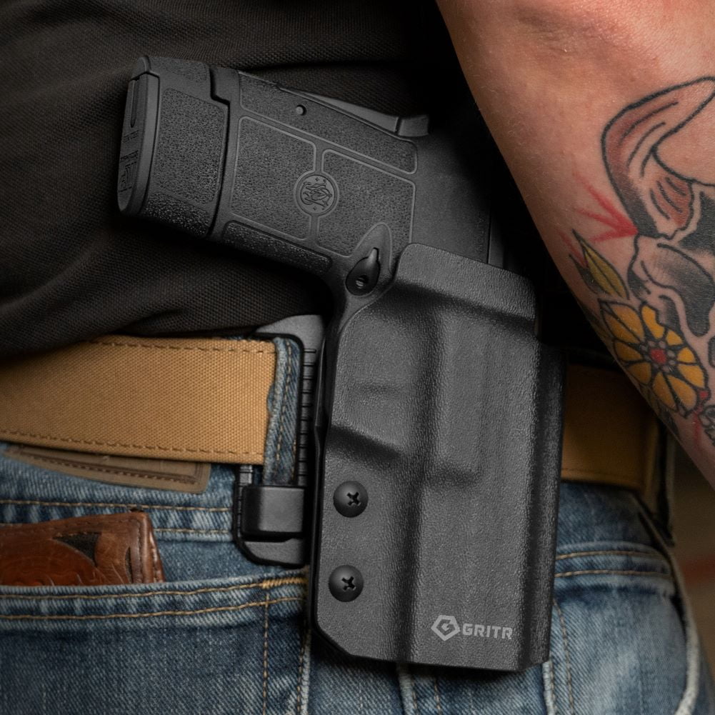 GRITR OWB Kydex Right Hand Holster for S&W M&P Shield EZ 9/380/Equalizer