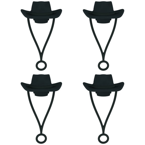Cowboy Hat Silicone Straw Cover - 10mm Fit, Leak-Proof, Reusable, for Cup Straw Decoration/Party Gift