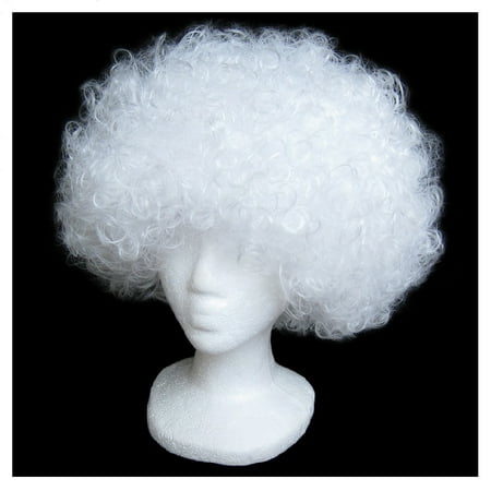 SeasonsTrading Economy White Afro Wig - Halloween Costume Party Wig