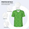 thumbnail image 4 of Balery St Patrick's Day Baseball Jersey for Men Casual Button Down Shirts Short Sleeve Active Team Sports Uniform-Small, 4 of 9