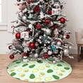 thumbnail image 5 of Lsque Avocado Print Christmas Tree Skirt, Tree Skirt with Ties or Velcro, Perfect for Holiday Decorations, Halloween, and New Year-48", 5 of 7