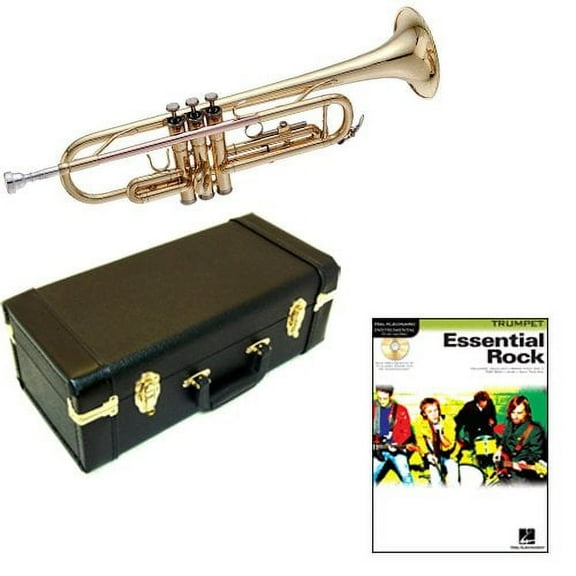 Essential Rock Bb Student Trumpet Pack - Includes Trumpet w/Case & Accessories & Essential Rock Play Along Book
