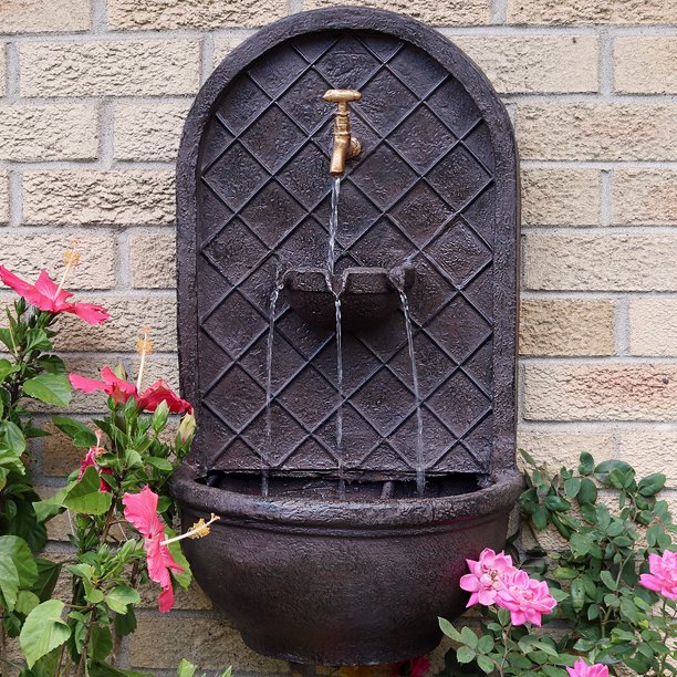 Sunnydaze Seaside Outdoor Wall Water Fountain Waterfall Mounted Backyard Feature With Electric Submersible Pump Iron Finish 27 Inch Com - Outdoor Wall Hanging Water Fountains Sunnydaze Seaside Outdoor Wall Water Fountain Waterfall Mounted Backyard Feature With Electric Submersible Pump Iron Finish 27 Inch Com - Outdoor Wall Hanging Water Fountains