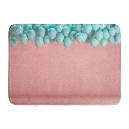 Front Door Decoration Ideas For Summer GODPOK White Object Blue Balloons Floating in Pink Pastel Room Studio Minimal Idea Creative Concept Summer Rug Doormat Bath Mat 23.6x15.7 inch ()