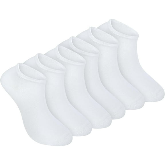 Bulusorganic Ankle Socks - 100% Organic Cotton Sneaker Socks, Invisible Low Cut, 6-Pack for Women & Men