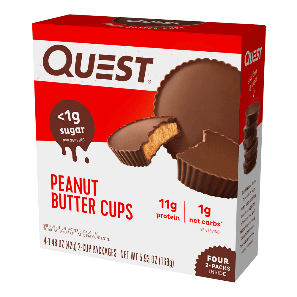 Quest Nutrition Peanut Butter Cups, High Protein, Low Carb, Gluten Free, Keto Friendly, 4ct