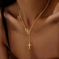 thumbnail image 6 of Turandoss 14K Gold Plated Cross Necklace for Women Faith Jewelry GiftsDainty 14K Gold Plated Plated Cross Pendant Necklace Cubic Zircon Infinity Necklaces for Women Her First Communion Gifts, 6 of 8