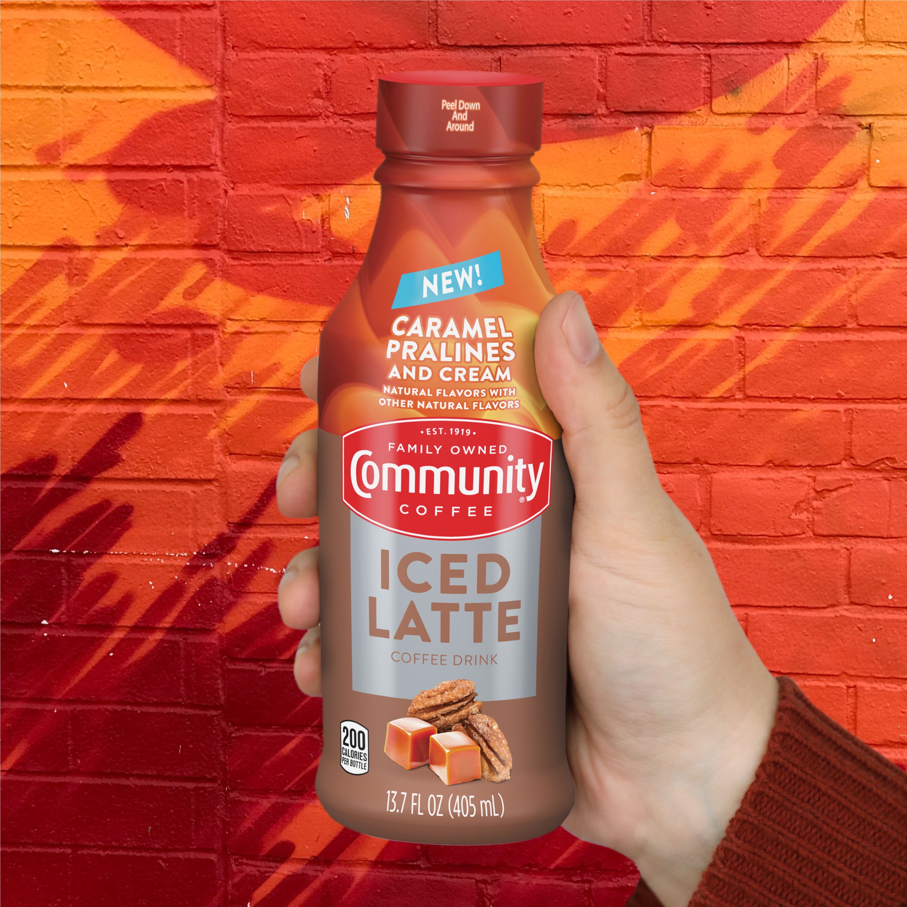 (2 pack) Community Coffee Caramel Pralines and Cream Iced Latte - 13.7 oz Bottle