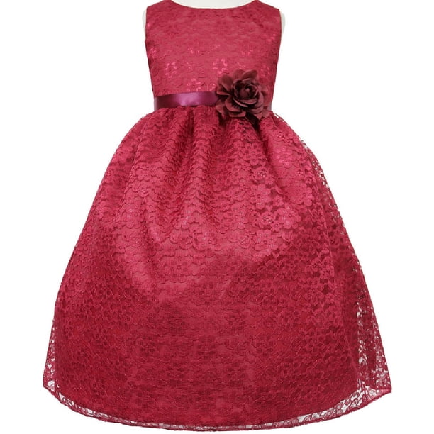 Burgundy Flower Girls' Dresses