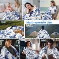 thumbnail image 5 of White Blue Spring Floral Cooling Blanket,Lightweight Breathable Summer Throw Blanket with Double Sided Cold Effect,Summer Botanical Hummingbird Picnic Blankets Bed Sheet for Hot Sleepers 50"x60", 5 of 8
