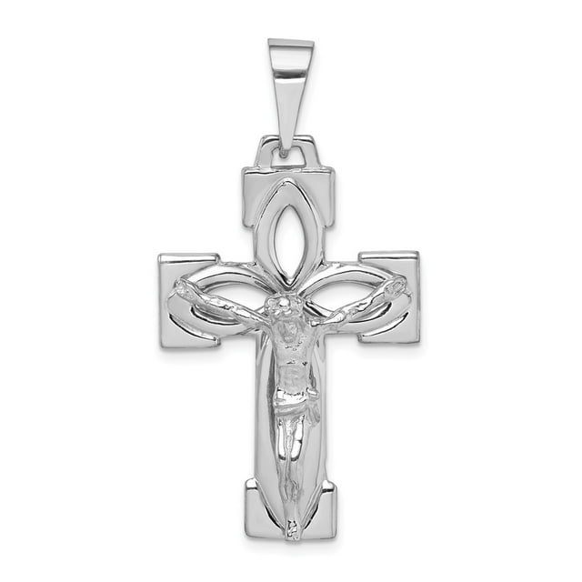FB Jewels 14k White Gold Crucifix Pendant - Walmart.com