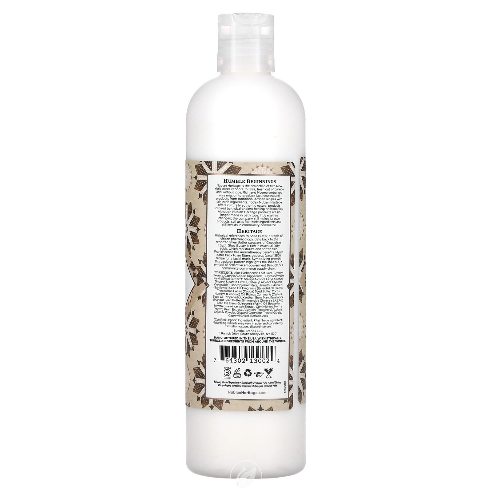 Nubian Heritage, Body Lotion, Raw Shea Butter, 13 Fl Oz (384 Ml)
