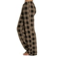 thumbnail image 2 of DENGDENG Womens Pj Bottoms Flannel Fleece Plaid Warm Christmas Pajamas Pants Cozy Fuzzy Sleep Pants Winter High Waisted Soft Loose Fit Pajama Pants Brown XXL, 2 of 5