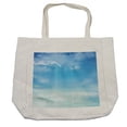 thumbnail image 1 of Blue Shopping Bag, Open Blue Skies with Fluffy Clouds Life Meaning Awaken, Eco-Friendly Reusable Bag for Groceries Beach and More, 15.5" X 14.5", Cream, by Ambesonne, 1 of 2