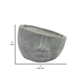 thumbnail image 5 of Benjara BM238219 Planteur Texturé Demi-Face en Résine de 10 Po&44; Gris, 5 of 5