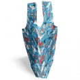 thumbnail image 3 of Narwhal Reusable Market Bag, Underwater Life Themed Whale and Bird Feather Illustration Colorful Design, Printed Foldable Bag for Shopping and Grocery Large Capacity, Multicolor, by Ambesonne, 3 of 4