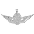thumbnail image 1 of 14K White Gold Tucson Police Pendant - 32 mm, 1 of 3