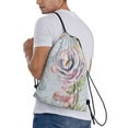 thumbnail image 3 of Kdxio Vintage Rose Print Drawstring Backpack Bag,Waterproof Draw String Back Sack, Gym Drawstring Bags Swim Bag For Unisex, 3 of 9