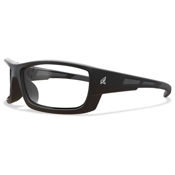 Edge Mazeno Slim Fit Safety Glasses With Black Frame And Clear Lenses Ansi Z87