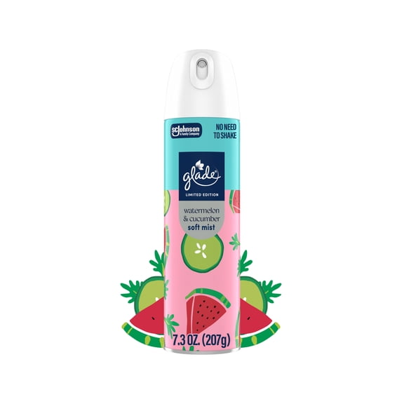 Glade® Odor Fighting Soft Mist Air Freshener Room Spray, Watermelon & Cucumber, 7.3oz., 1 Count