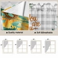 thumbnail image 5 of Sunflower Swag Valances for Windows, Kitchen Curtains 36 Inch Length 2 Panels Set, Summer Botanical Checkered Yellow Floral Short Curtains for Small Windows Rod Pocket Cafe Curtains Drapes 28"x36", 5 of 8