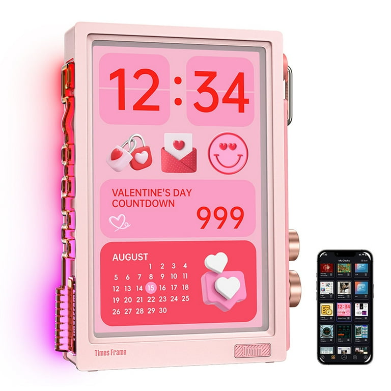 【即日配送】Divoom ディブーム　Times Frame ネオンピンク Divoom Times Frame pink 10.1