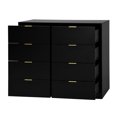 thumbnail image 6 of Miekor Furniture 8 Drawers Dresser for Bedroom, Wood Bedroom Dresser Modern Drawer Chest, 8 Chest of Drawer, Tall Dresser for Closet, Dressers Organizer for Living Room, Closet, Hallway Black MK9301, 6 of 12