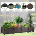 thumbnail image 5 of 63"x16"x8" Large Outdoor Raised Planter Box, Self-Watering Rectangular Garden Bed with Drainage Plug, Deep Elevated Planter for Patio, Balcony, Deck, 5 of 7